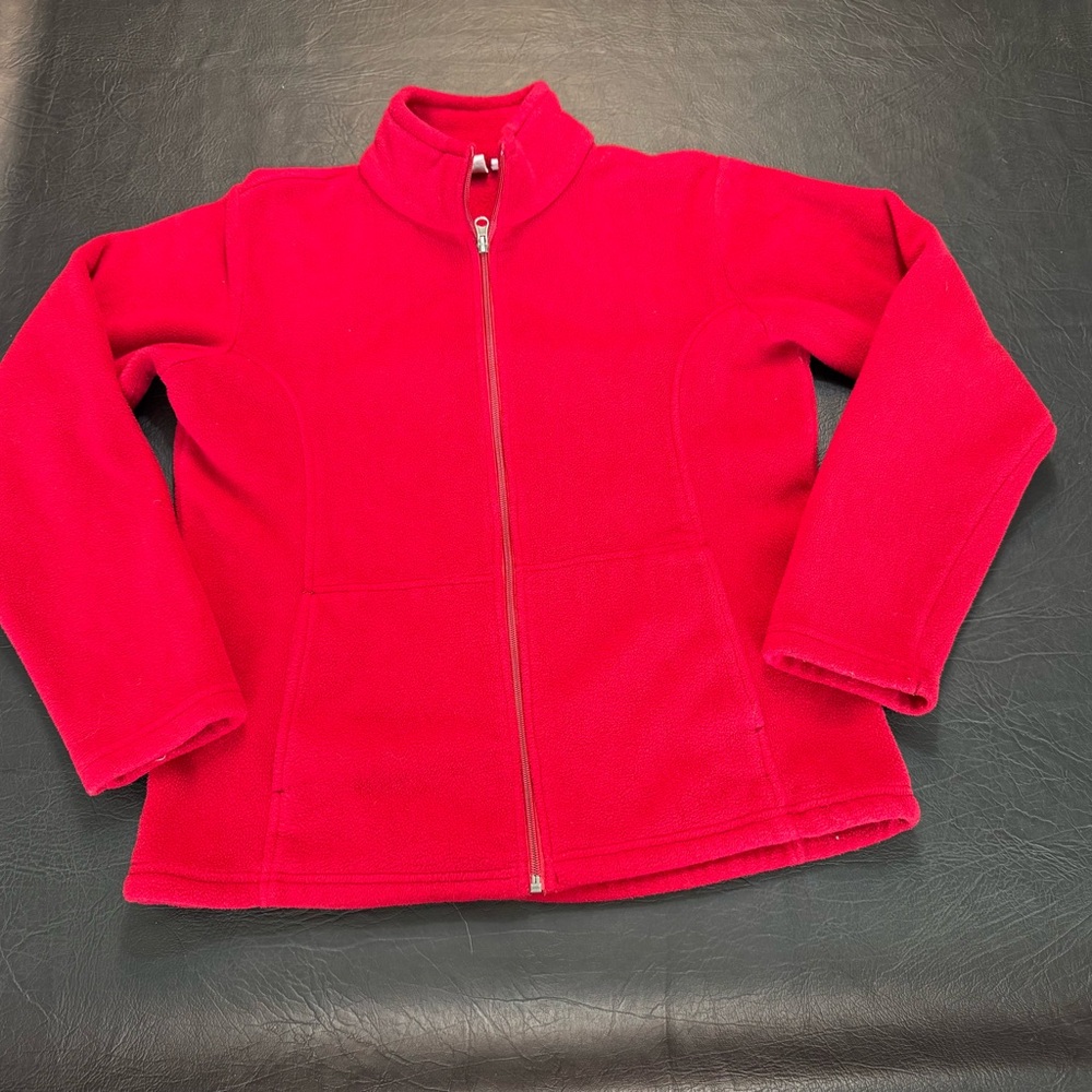 Bass Pro Shops Red Full Zip Fleece Jacket Women’s Size M